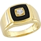 Sofia B. Yellow Plated Silver Black Onyx and Created White Sapphire Square Ring - Image 1 of 5