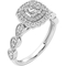 10K White Gold 5/8 CTW Diamond Cushion Shape Bridal Set Size 7 - Image 4 of 6