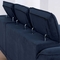 Furniture of America Napanee Navy Blue Sectional with Armless Chair - Image 2 of 2