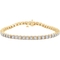 Gold Over Sterling Silver 1 CTW Diamond Tennis Bracelet - Image 1 of 3