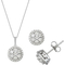 Sterling Silver 1/5 CTW Diamond Earring and Pendant Set - Image 1 of 3