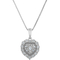 Sterling Silver 1/3 CTW Diamond Heart Shape Ring, Earrings and Pendant Set Size 7 - Image 3 of 4