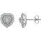 Sterling Silver 1/3 CTW Diamond Heart Shape Ring, Earrings and Pendant Set Size 7 - Image 4 of 4