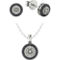 Sterling Silver Diamond Accent Earrings and Pendant Set - Image 1 of 3