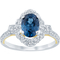 Truly Zac Posen 14K Two Tone Gold 3/4 CTW Diamond and London Blue Engagement Ring - Image 1 of 3