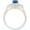Truly Zac Posen 14K Two Tone Gold 3/4 CTW Diamond and London Blue Engagement Ring - Image 3 of 3