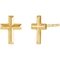 Samuel Aaron 14K Yellow Gold Tiny Cross Stud Earrings - Image 1 of 3