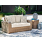 Signature Design by Ashley Sandy Bloom Outdoor Loveseat with Cushion - Image 5 of 6