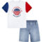 Levi's Little Boys Americana Smiley Tee and Shorts 2 pc. Set - Image 1 of 5
