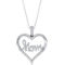 Sterling Silver 1/10 CTW Diamond Mom Heart Pendant - Image 1 of 2