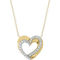 14K Gold Over Sterling Silver 5/8 CTW 5 Heart Pendant and Bolo Bracelet - Image 2 of 5