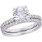 Sofia B. 10K White Gold 3 1/10 CTW Created White Sapphire Bridal Ring Set - Image 1 of 6