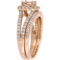 Sofia B. 14K Rose Gold Morganite 5/8 CTW Diamond Halo Split Shank Bridal Ring Set - Image 2 of 6