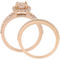 Sofia B. 14K Rose Gold Morganite 5/8 CTW Diamond Halo Split Shank Bridal Ring Set - Image 3 of 6
