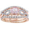 Sofia B. 10K Rose Gold Morganite and 1/4 CTW Diamond Infinity 3 pc. Bridal Ring - Image 1 of 5