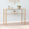 SEI Jaymes Gold Metal and Glass Console Table - Image 1 of 3