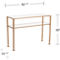 SEI Jaymes Gold Metal and Glass Console Table - Image 3 of 3