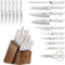 Cangshan Cutlery Helena Series White 17 pc. Forged Knife and Acacia Block Set - Image 2 of 6