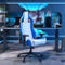 Furniture of America Singe White and Blue Office Chair - Image 3 of 3