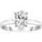 Ray of Brilliance 14K White Gold 1 1/2 CTW Lab Grown Oval Diamond Solitaire Ring - Image 1 of 4