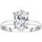 Ray of Brilliance 14K White Gold 3 CTW Lab Grown Oval Diamond Solitaire Ring - Image 1 of 4