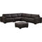 Abbyson Teagan Leather Modular Sectional 6 pc. - Image 1 of 9