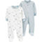 Carter's Infant Boys Blue 2 Way Zip Cotton Sleep and Plays 2 pk. - Image 1 of 3
