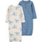 Carter's Infant Boys Blue Sleeper Gowns 2 pk. - Image 1 of 4