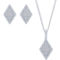 Sterling Silver 1/10 CTW Diamond Earrings and Pendant Set - Image 1 of 5