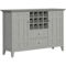 Simpli Home Bedford Sideboard Buffet and Wine Rack - Image 1 of 3
