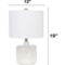 Lalia Home 19 in. Floral Textured Bedside Table Lamp with White Fabric Shade - Image 8 of 8