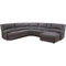 Abbyson Fletcher Stain Resistant Fabric Reclining Sectional 6 pc. Set, Gray - Image 1 of 9