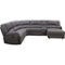 Abbyson Fletcher Stain Resistant Fabric Reclining Sectional 6 pc. Set, Gray - Image 3 of 9