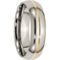 Chisel Titanium Polished Yellow IP Plated 6mm Grooved Band - Image 2 of 5