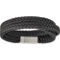 Chisel Stainless Steel Brushed Black Leather Braided Wrap Bracelet 23 in. - Image 1 of 3