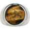 Chisel Stainless Steel Polished Tiger's Eye Ring - Image 1 of 5