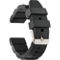 Debeer 26mm Black Link Style Silicone Rubber Stainless Steel Buckle Watch Band - Image 4 of 4