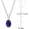 Sofia B. Created Blue Sapphire Solitaire Sterling Silver Necklace and Earrings Set - Image 2 of 4