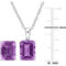 Sofia B. Sterling Silver Amethyst Solitaire Necklace and Stud Earrings - Image 4 of 4