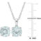 Sofia B. Sterling Silver Aquamarine Solitaire Necklace and Stud Earrings 2 pc. Set - Image 4 of 4