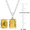 Sofia B. Sterling Silver Emerald Cut Citrine Solitaire Necklace and Earrings - Image 4 of 4