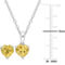 Sofia B. Heart-Shape Citrine Solitaire Sterling Silver Necklace and Earrings Set - Image 4 of 4