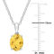 Sofia B. Oval Citrine Solitaire Necklace and Earrings 2 pc. Set - Image 4 of 4