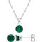 Sofia B. Created Emerald Solitaire Necklace and Earrings 2 pc. Set - Image 1 of 4
