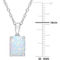 Sofia B. Emerald Cut Created Opal Solitaire Heart Design Necklace - Image 2 of 4
