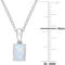 Sofia B. Sterling Silver Emerald Cut Lab Created Opal Pendant and Earring 2 pc. Set - Image 4 of 4