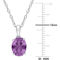 Sofia B. Sterling Silver Simulated Alexandrite Solitaire Necklace and Earrings Set - Image 4 of 4