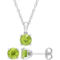Sofia B. 2pc Set Set Peridot Solitaire Necklace & Stud Earrings Sterling Silver - Image 1 of 4