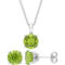 Sofia B. 2pc Set Peridot Solitaire Necklace and Stud Earrings in Sterling Silver - Image 1 of 4
