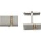 Chisel Titanium Brushed Yellow Ion-Plated with Cubic Zirconia rectangular Cufflinks - Image 1 of 2